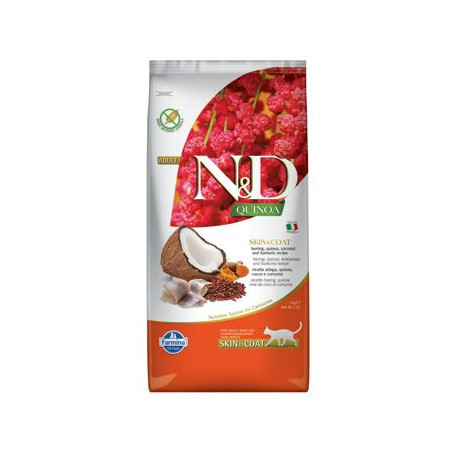 N&D GF Quinoa CAT Skin&Coat Herring & Coconut 5kg