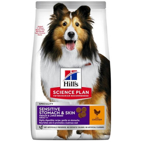 hills-science-plan-canine-adult-sensit-stom-skin-medium-chicken-14-kg