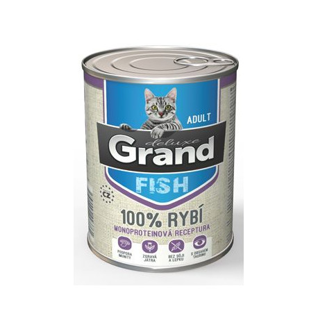 GRAND konz. kočka deluxe 100% rybí 400g