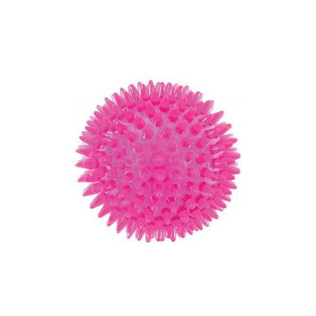 Hračka pes BALL TPR POP 8cm s ostny růžová Zolux