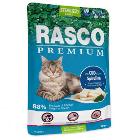 kapsicka-rasco-premium-cat-pouch-sterilized-cod-spirulina