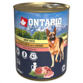 Konzerva ONTARIO Dog Beef Pate Flavoured with Herbs 800 g