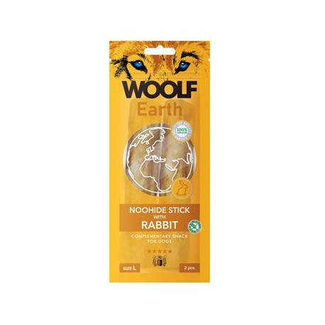 Woolf pochoutka Earth NOOHIDE L Sticks with Rabbit 85g