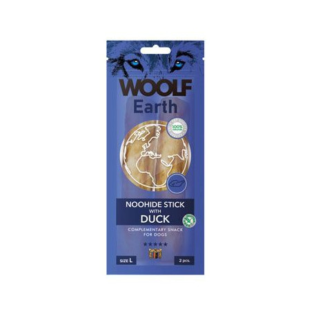 Woolf pochoutka Earth NOOHIDE L Sticks with Duck 85g