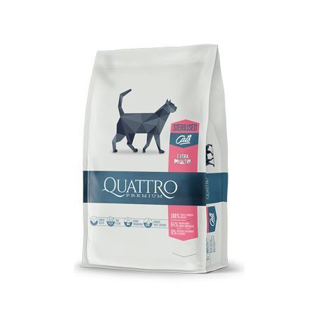 QUATTRO Cat Dry Premium all Breed Steril. Drůbež 7kg
