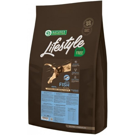 Nature's Protection Cat Dry LifeStyle GF Sterilised W.Fish 7 kg