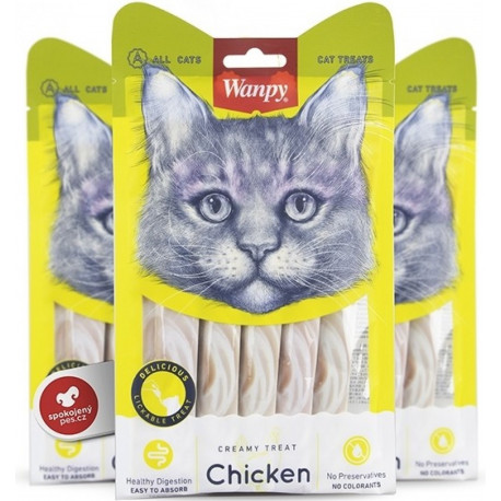 Wanpy Cat Creamy Lickable Treats - Chicken 5 x 14 g