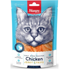 Wanpy Cat Soft Chicken Jerky Strips for Cat 80 g