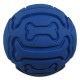 Míček DOG FANTASY gumový pískací modrý - vzor kost 7,5cm