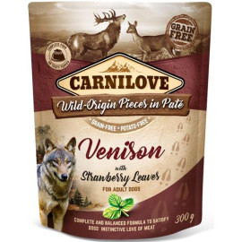 Carnilove Dog kaps. Paté Venison with Strawberry Leaves 300 g