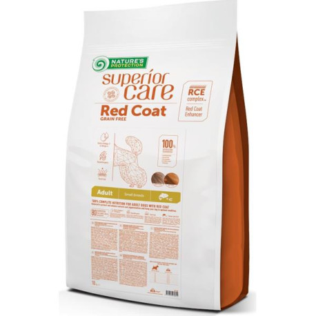 Natures Protection Superior Care Dog Dry Red Coat Adult Mini Breed Grain Free Salmon 10 kg