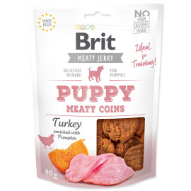 Brit Jerky Puppy Turkey Meaty Coins 80g 