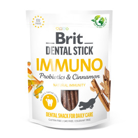 Pochoutka Brit Dental Stick Immuno s Probiotiky a Skořicí 7ks