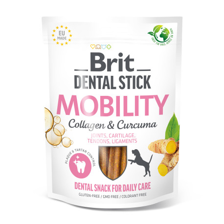 Pochoutka Brit Dental Stick Mobility s Kurkumou a Kolagenem 7ks