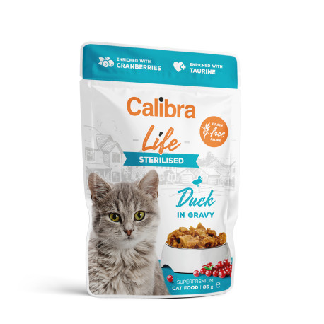 Calibra Cat Life kapsa Sterilised Duck in gravy 85g