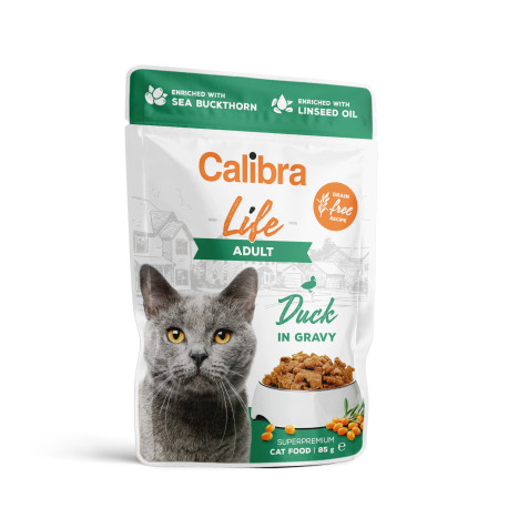 Calibra Cat Life kapsa Adult Duck in gravy 85g