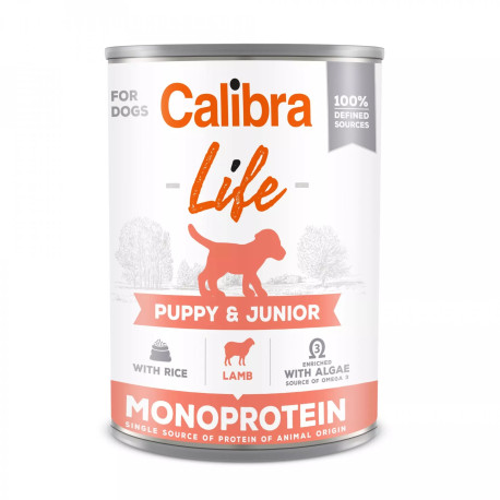 Calibra Dog Life  konz.Puppy&Junior Lamb&rice 400g