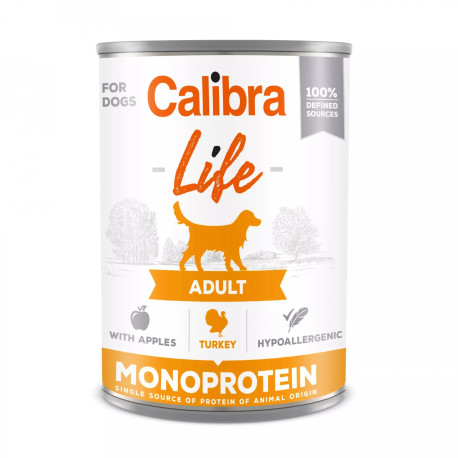 Calibra Dog Life  konz.Adult Turkey with apples 400g