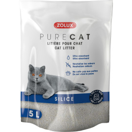 Podestýlka PURECAT natural silica 5l Zolux