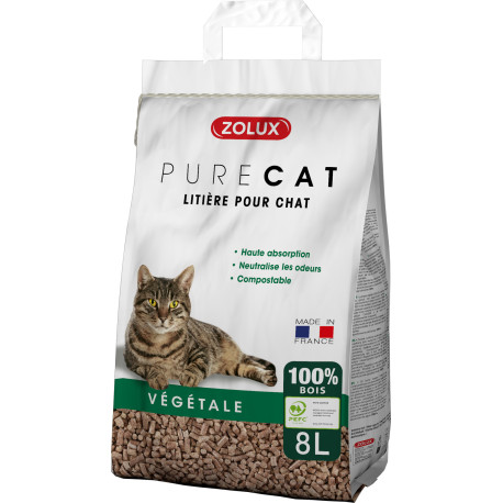 Podestýlka PURECAT Wooden Pellets 8l Zolux