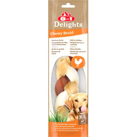 Pochoutka 8in1 Delights Chewy Braid M/L 80g