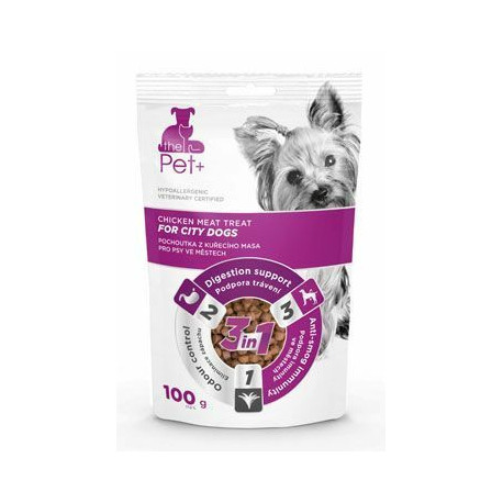 Pochoutka Pet+ 3v1 pes FOR CITY DOGS kuřecí 100g