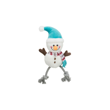 Vánoční hračka pes Xmas SNOWMAN plyš/bavlna 41cm TR