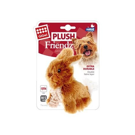 Hračka pes GiGwi Plush Friendz králíček hnědy plyš