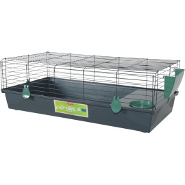 Klec hlodavec EHOP 120cm šedá/zelená s výbavou Zolux