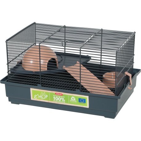 Klec myš EHOP 40cm šedá/růžová s výbavou Zolux