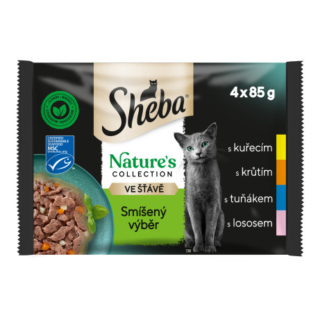 Sheba kapsa Nature Mix výběr 4x85g