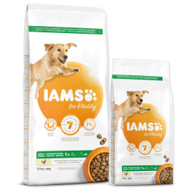 Krmivo IAMS Dog Adult Large Chicken 12kg +Krmivo IAMS Dog Adult Large Chicken 3kg 