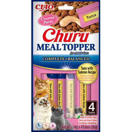 Churu Cat Meal Topper Tuna with Salmon Recipe 4x14g