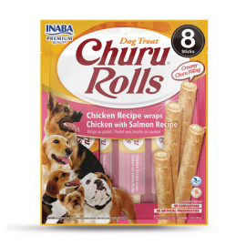 Churu Dog Rolls Chicken with Salmon wraps 8x12g
