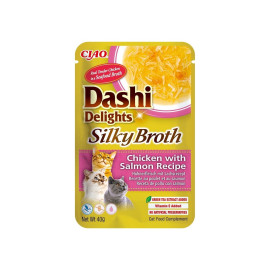 Churu Cat Dashi Delights Silky Broth Chick&Salmon 40g