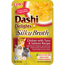 Churu Cat Dashi Delights Silky Broth Chick&Tun&Salm40g
