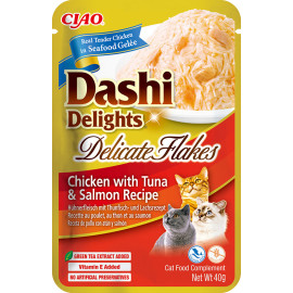 Churu Cat Dashi Delights Deli Flakes Chick&Tun&Salm40g