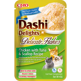 Churu Cat Dashi Delights Deli Flakes Chick&Tun&Scal40g