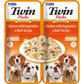 Churu Dog Twin Packs Chick&Veg.&Beef in Broth 2x40g