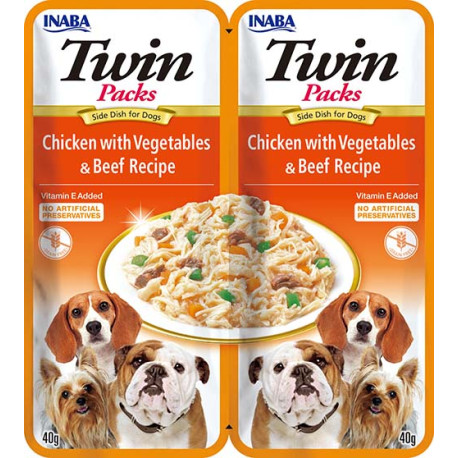 Churu Dog Twin Packs Chick&Veg.&Beef in Broth 2x40g
