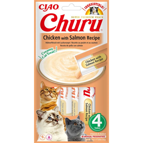 Churu Cat Chicken with Salmon Recipe 4x14g