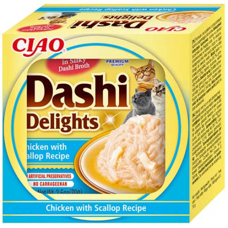Churu Cat Dashi Delights Chicken with Scallop 70g