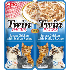Churu Cat Twin Packs Tuna&Chick&Scallop in Broth 2x40g