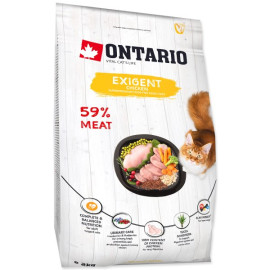 Krmivo Ontario Cat Exigent 2kg+Pochoutka Ontario 50g