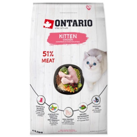 Krmivo Ontario Kitten Chicken 2kg+Pochoutka Ontario 50g