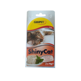 Gimpet kočka konz. ShinyCat kuře+papája 2x70g