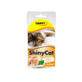 Gimpet kočka konz. ShinyCat tuňak/kuře 2x70g