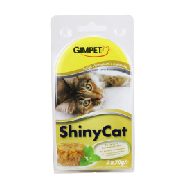 Gimpet kočka konz. ShinyCat tuňak/krev/maltóza 2x70g
