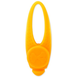 Přívěsek na obojek Dog Fantasy LED silikon oranž 8cm