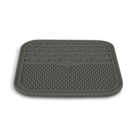 Lízací podložka pro psy SILICONE šedá M Zolux